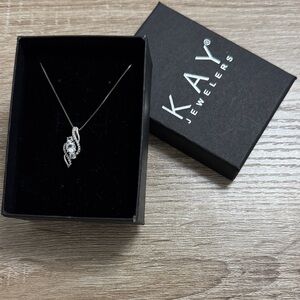 Kay Jewelers Silver Necklace with Sparkling Accents